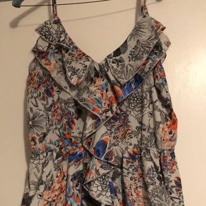 FRANCESCAS boutique floral & peacock cocktail dress